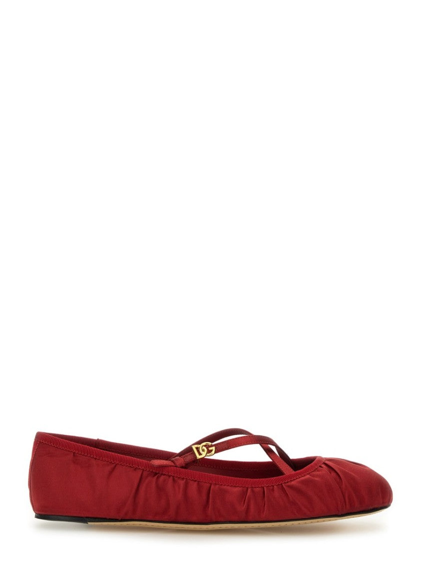 Dolce & Gabbana Satin Ballerina Flats