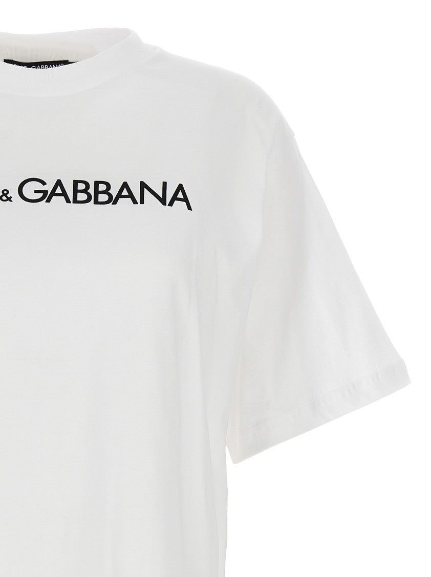 Dolce & Gabbana Relaxed-Fit Cotton T-Shirt With Bold Logo Print