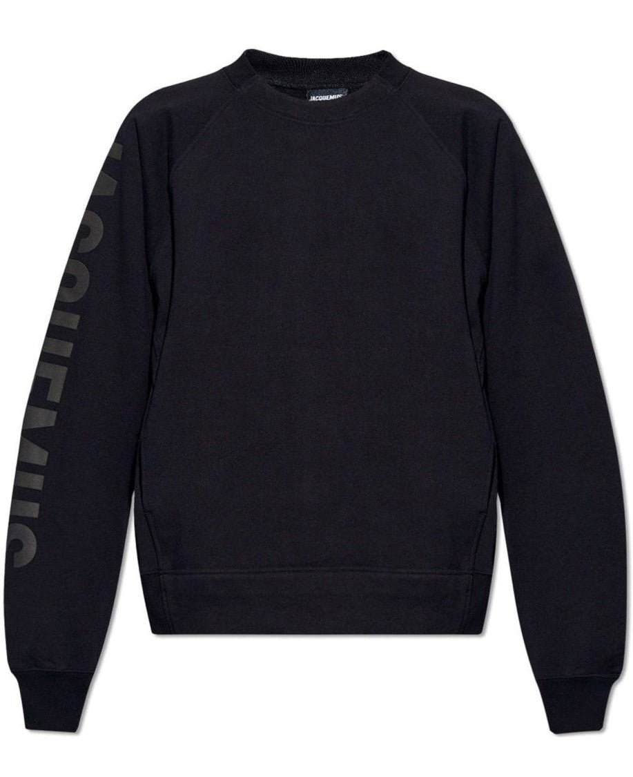 Jacquemus Long-Sleeve Crewneck Sweatshirt With Tonal Branding