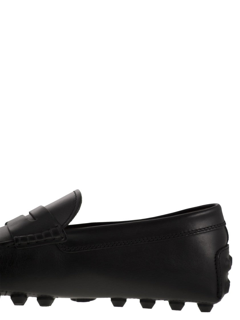 Tod's Bubble Leather Rubber Loafers