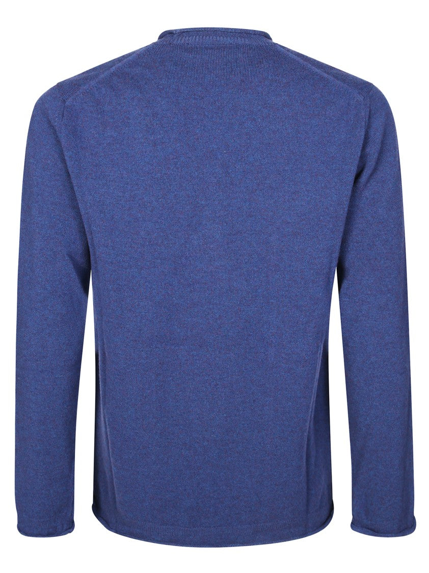 Comme Des Garçons Relaxed Fit Black Wool Sweater With Classic Crew Neckline