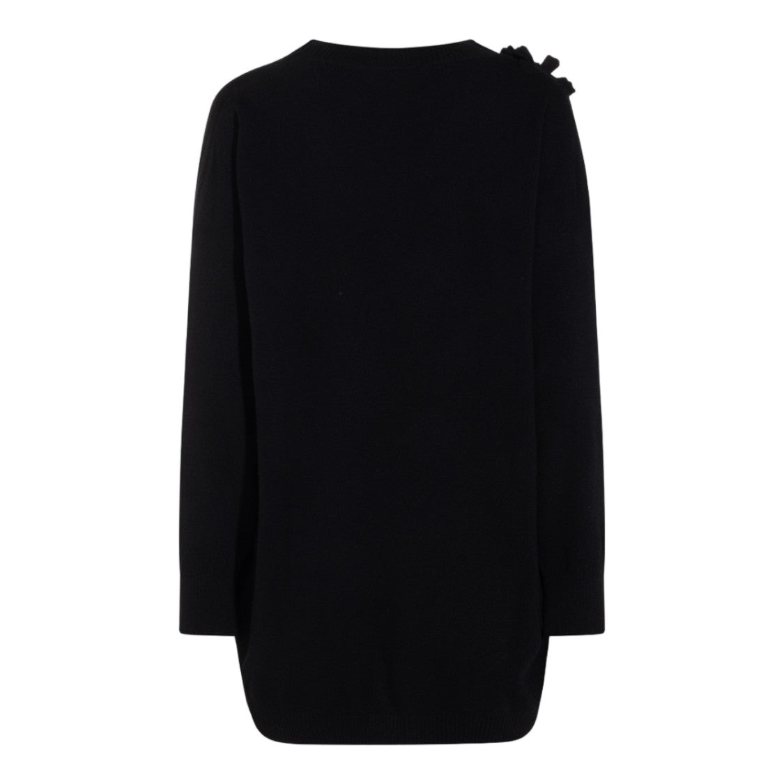 Alberta Ferretti V-Neck Dress With Textured Floral Appliqués