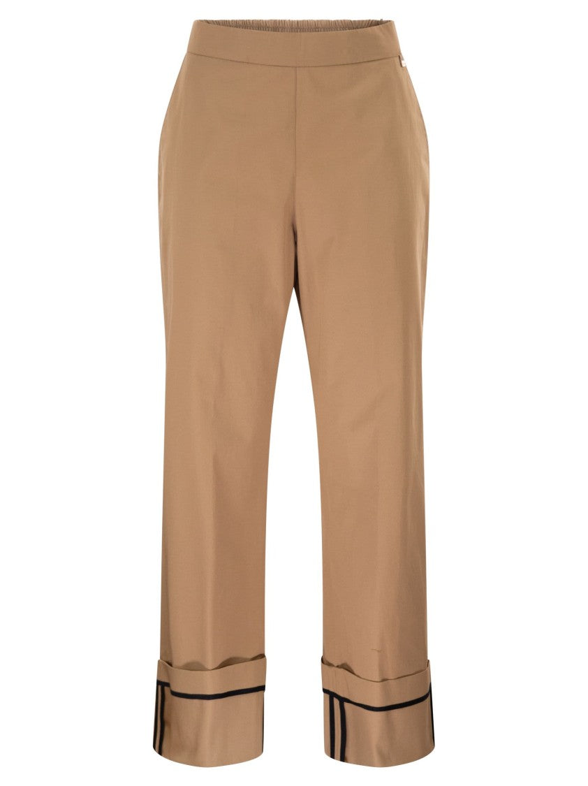 Herno Cotton Trousers With Maxi Turn-Ups