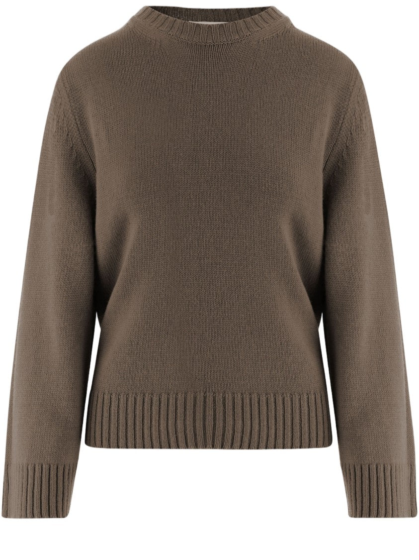 Oliver Lattughi Brown Knit Cashmere Sweater