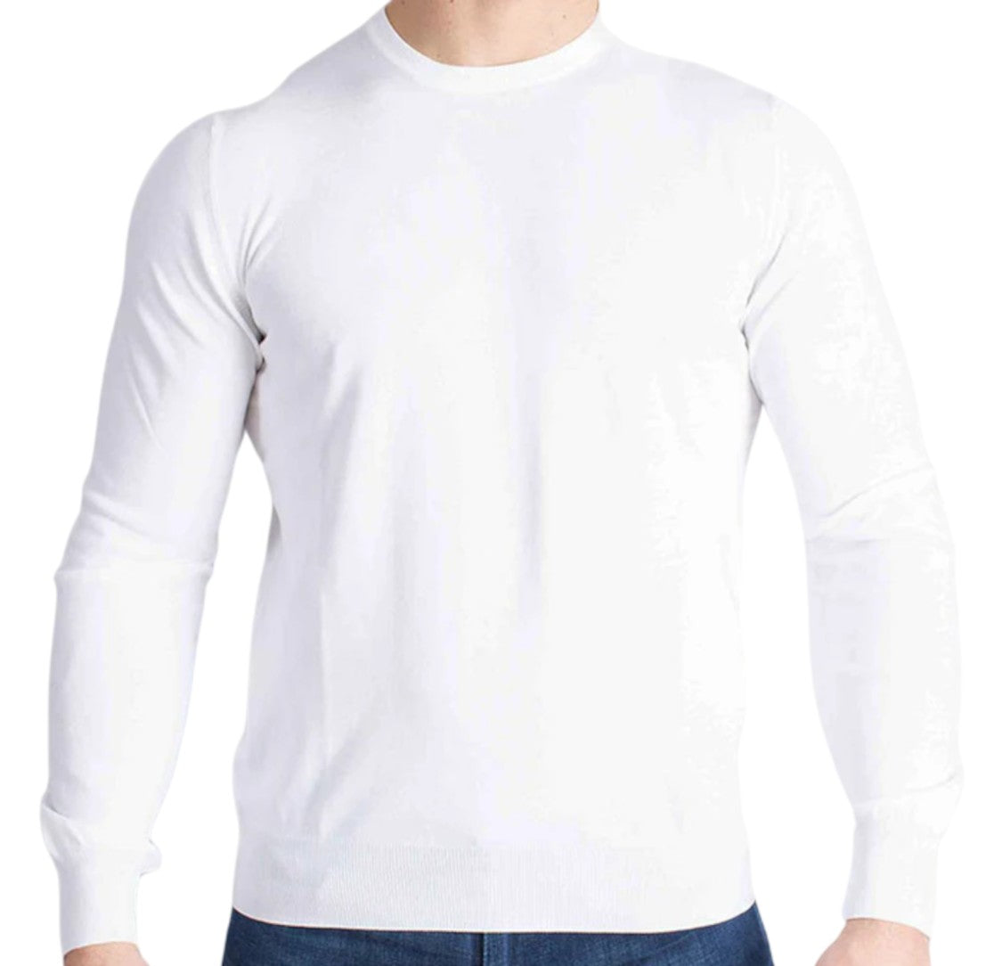 Paolo Fiorillo Capri Long-Sleeve Crew Neck Sweater With Ribbed Cuffs