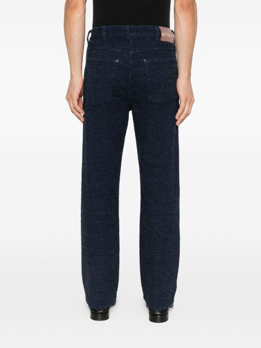Vivienne Westwood Textured Deep Blue Trousers