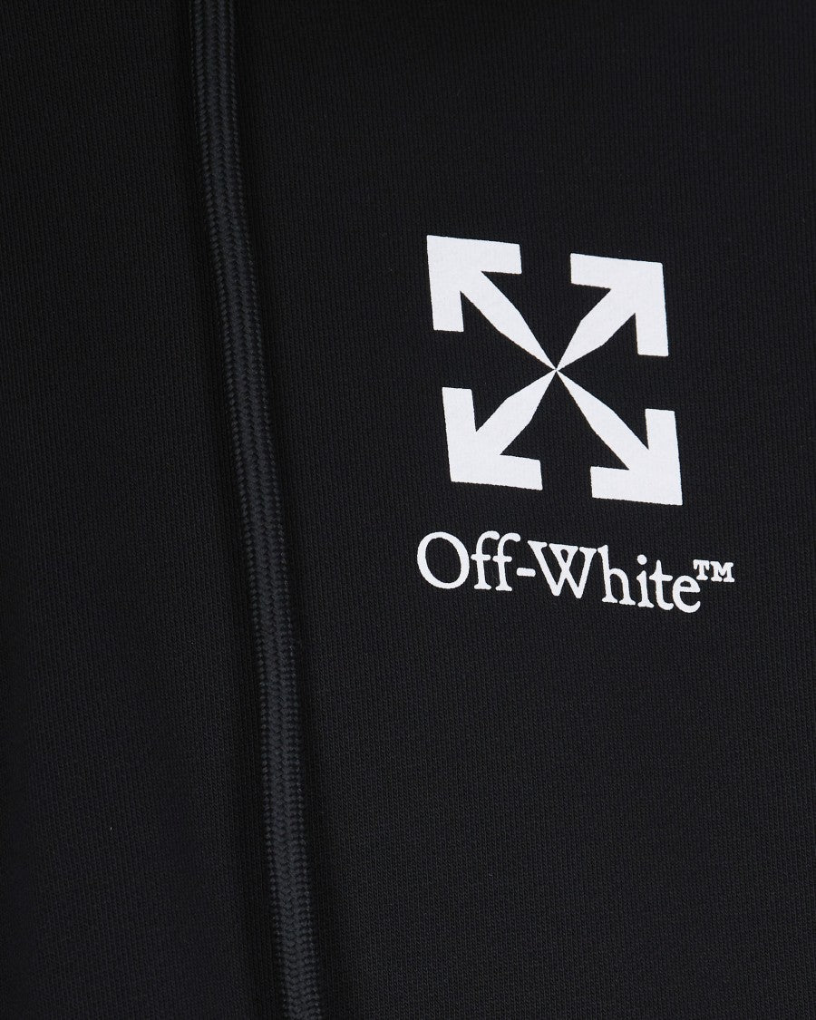 Off-White Small Arrow Skate Hoodie In Black/White