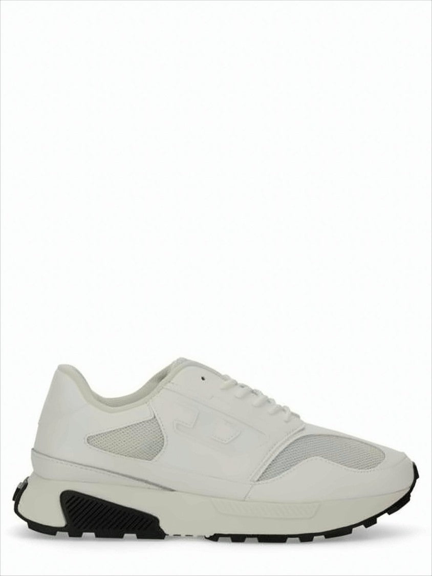 Diesel Sleek Off-White Sneakers With Calf Leather Accents