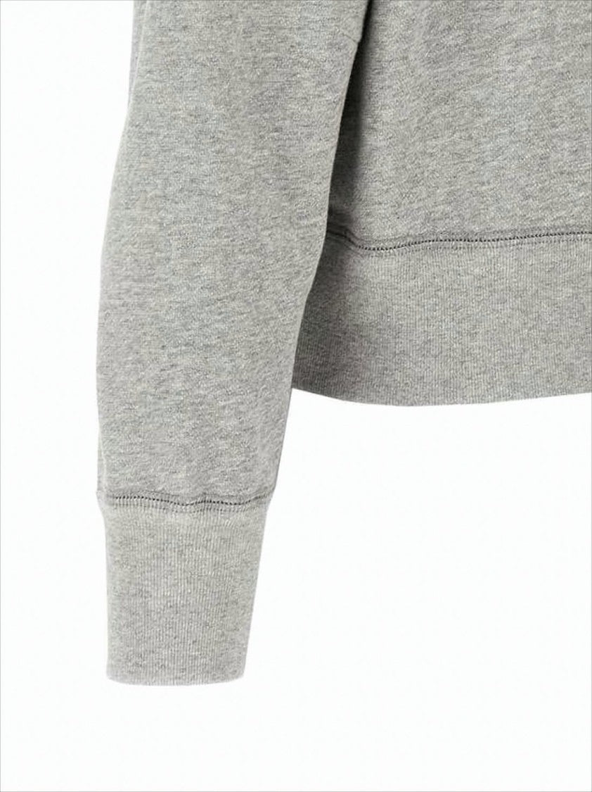 Isabel Marant Cropped Long-Sleeve Sweatshirt With Ribbed Cuffs