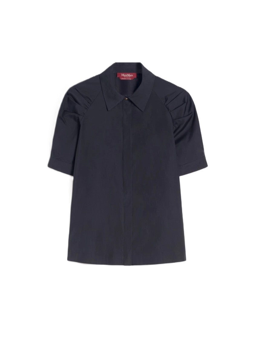 Max Mara Classic Short-Sleeved Blouse With Puffed Sleeves