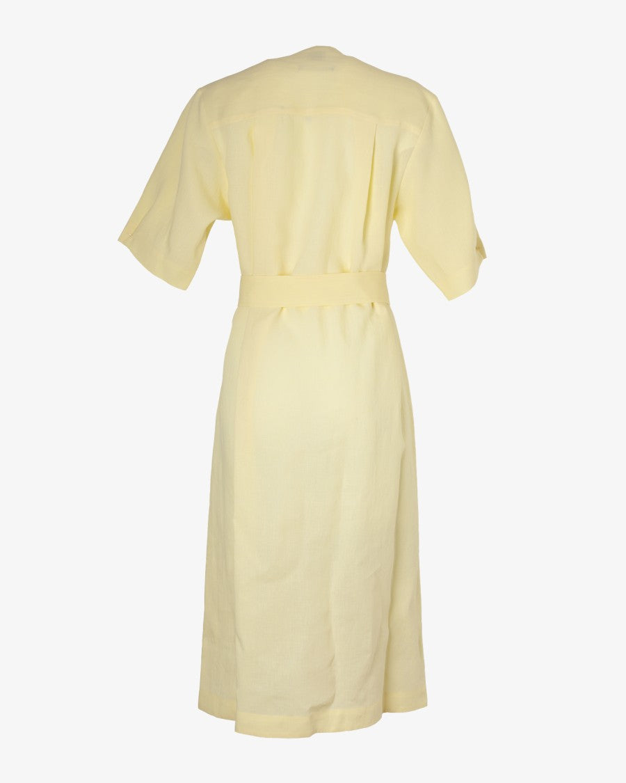 Paul Smith Khaki Linen Knee-Length Dress