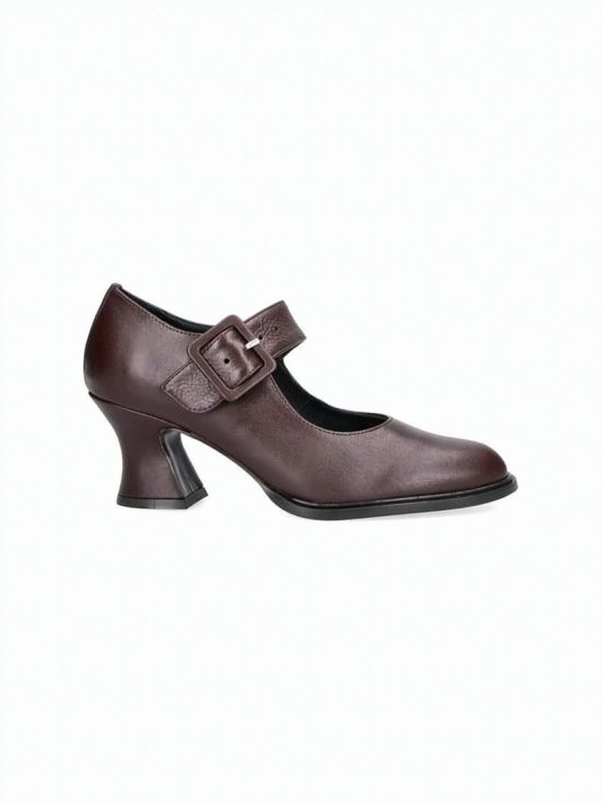 Paloma Wool Burgundy Leather Mary Jane Pumps