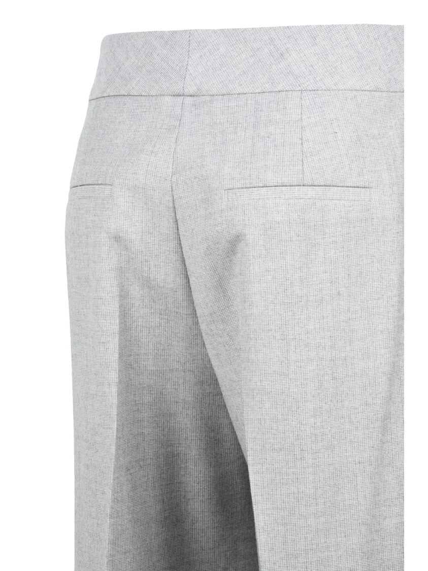 Peserico Fluid Wide Leg Trousers With High Waist And Pockets