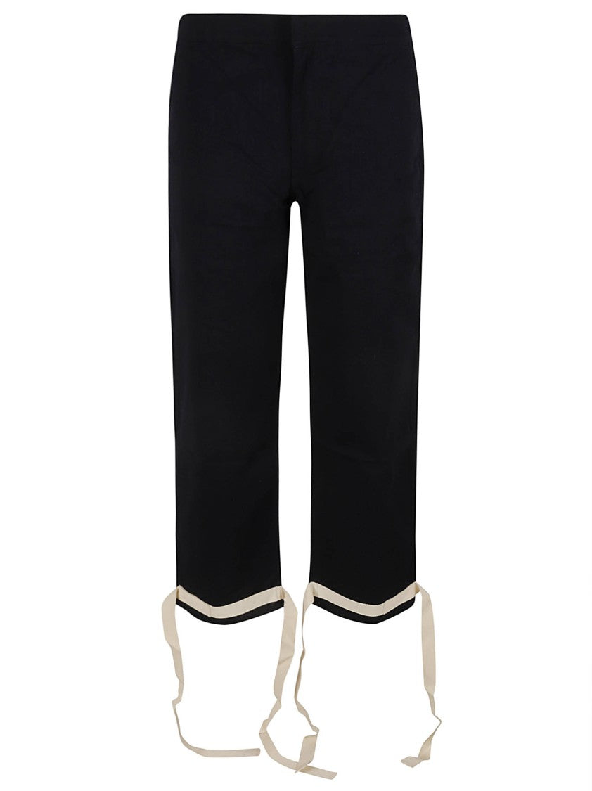 Jil Sander Cropped Black Trousers With Straight Leg