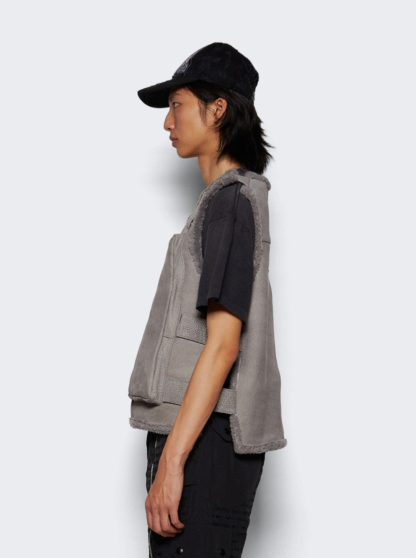 Who Decides War Bullet Point Vest Vintage Grey