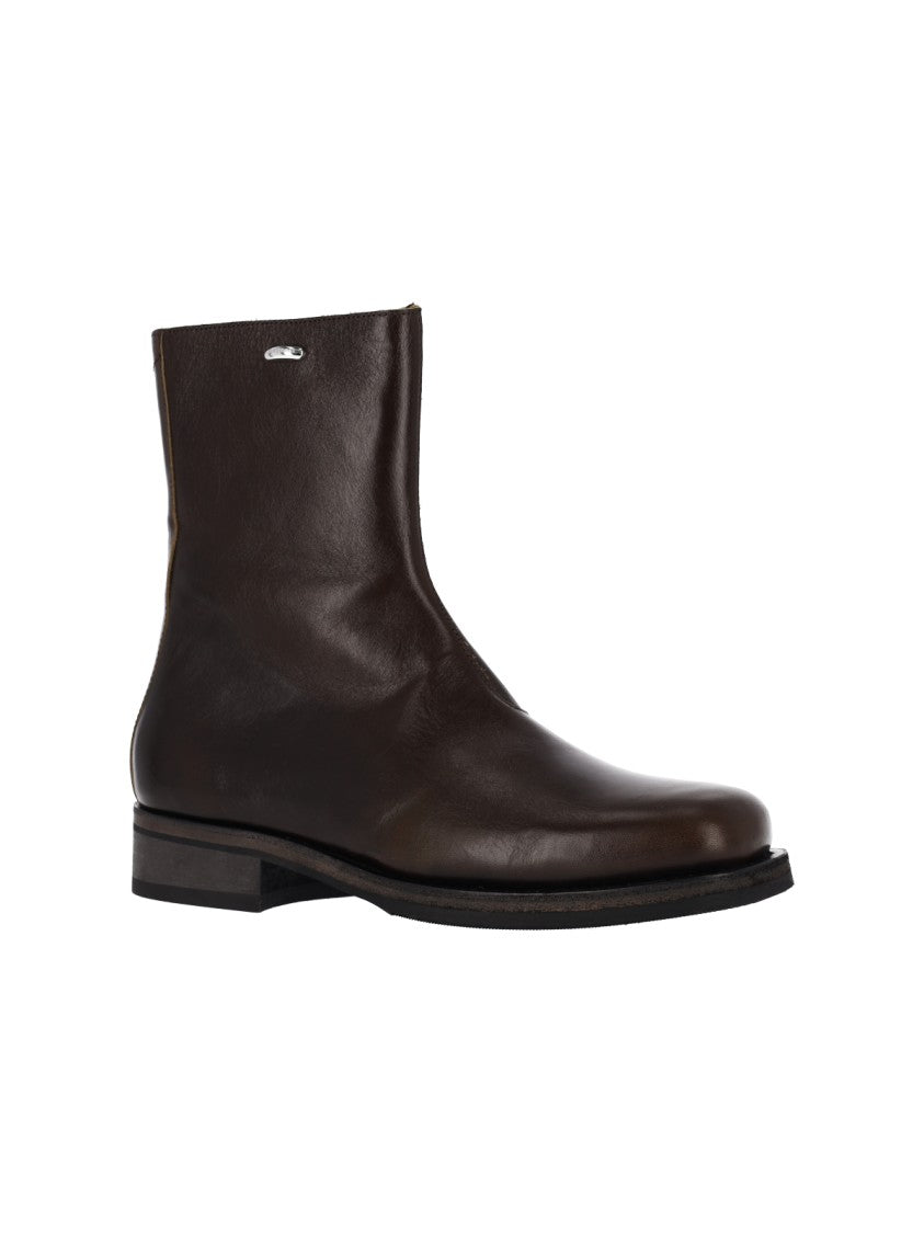 Our Legacy Brown Leather Camion Ankle Boots