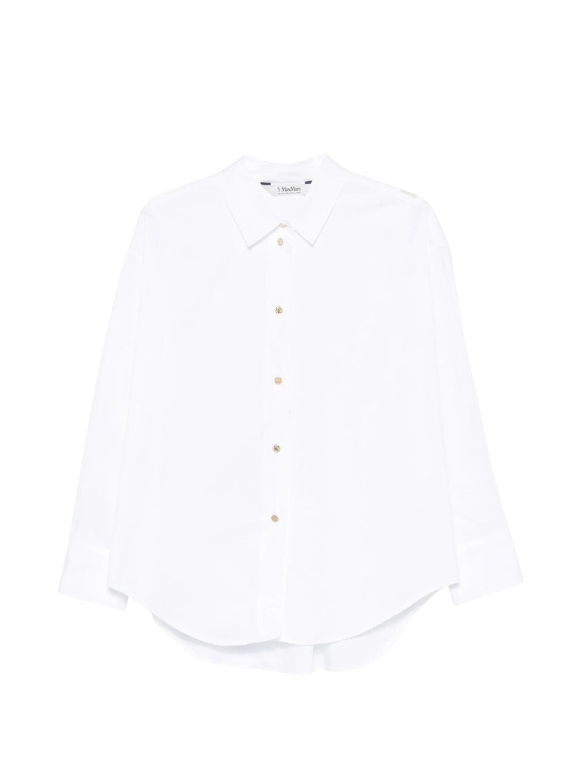 Max Mara Light Blue Volonta Cotton Flowing Classic Shirt