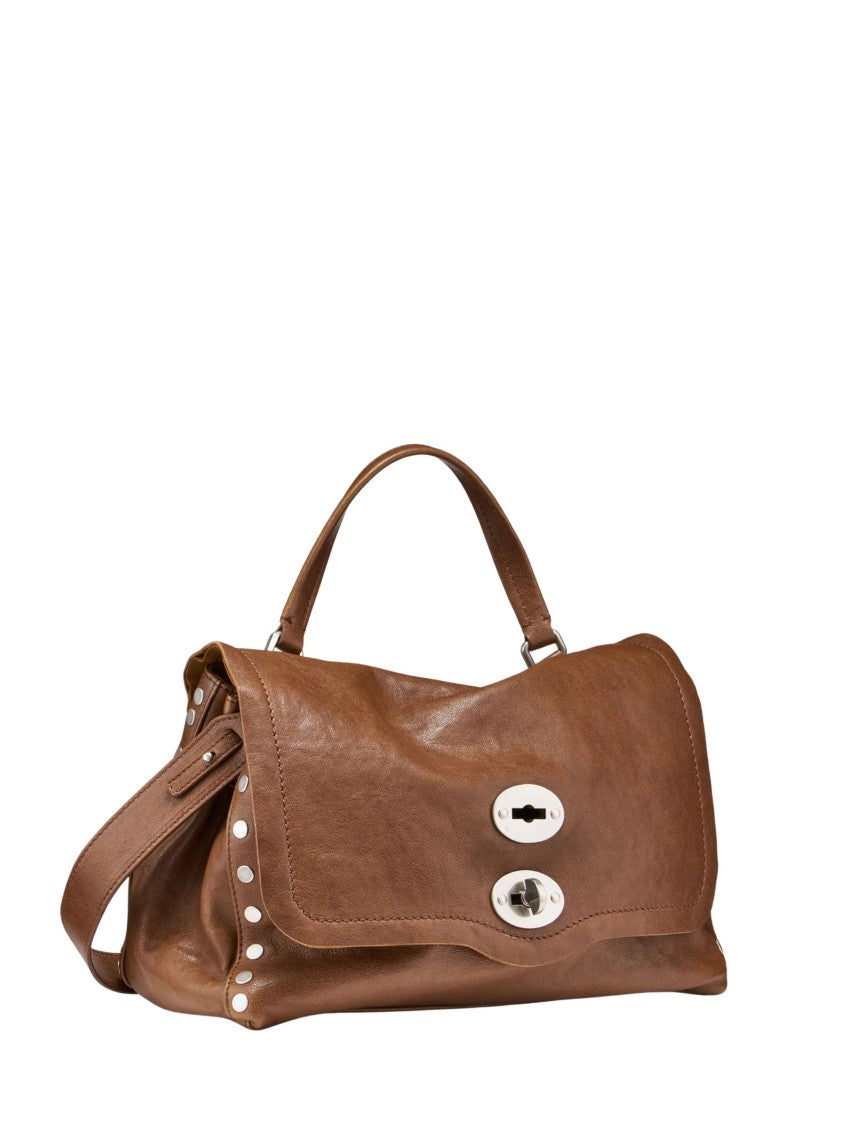 Zanellato Tobacco Postina Leather Shoulder Bag
