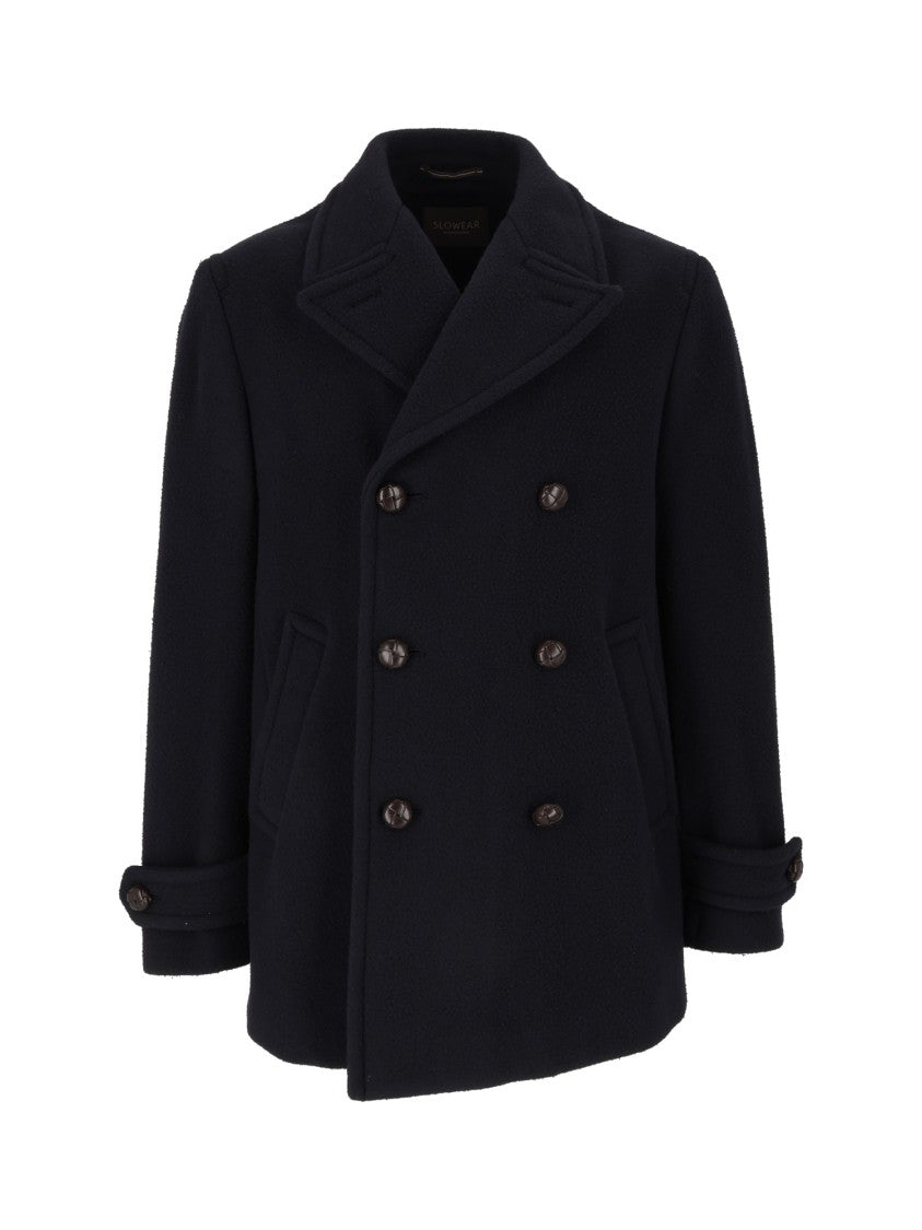 Slowear Montedoro Peacoat Uomo Double-Breasted Peacoat