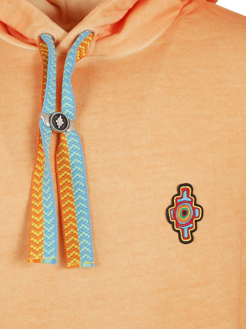 Marcelo Burlon Textured Fabric Hoodie With Drawstring Hood