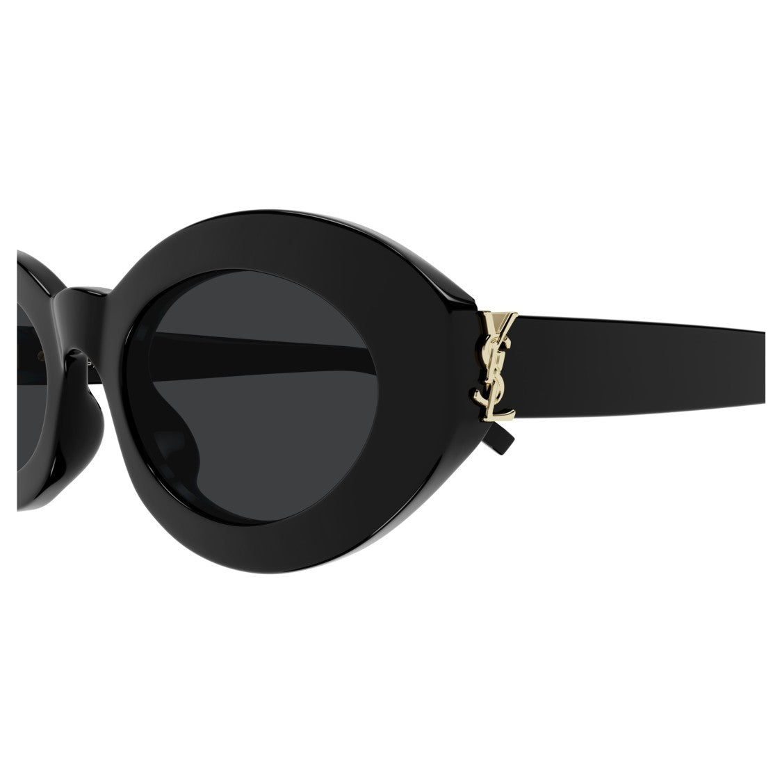 Saint Laurent Bold Oval Recycled Acetate Sunglasses