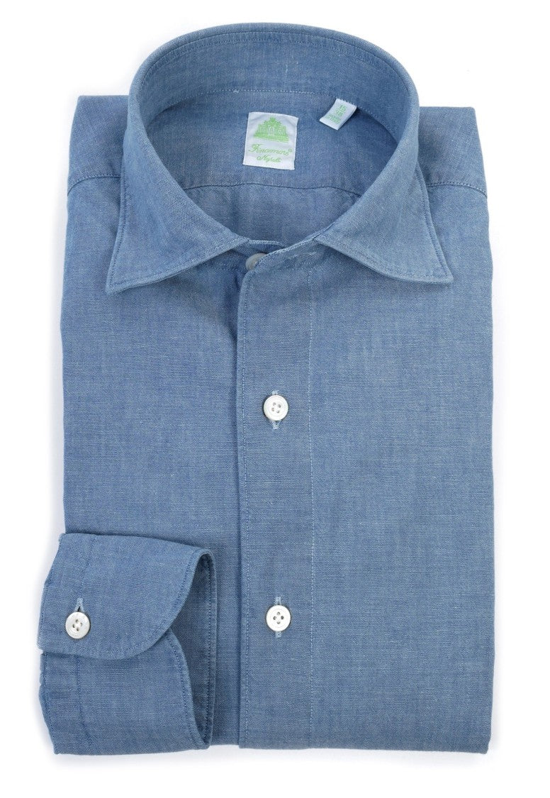 Finamore Tokyo Chambray Tailored Shirt