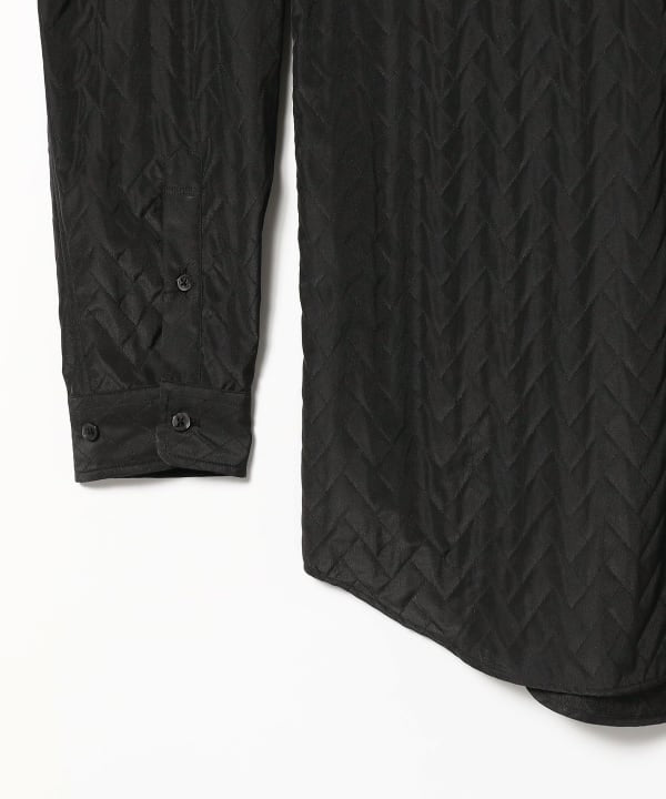 Beams Jacquard Fabric Shirt With Quilting Texture