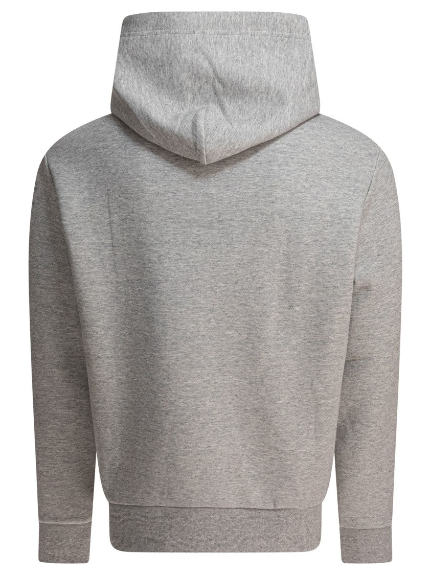Polo Ralph Lauren Heathered Grey Hoodie With Embroidered Logo