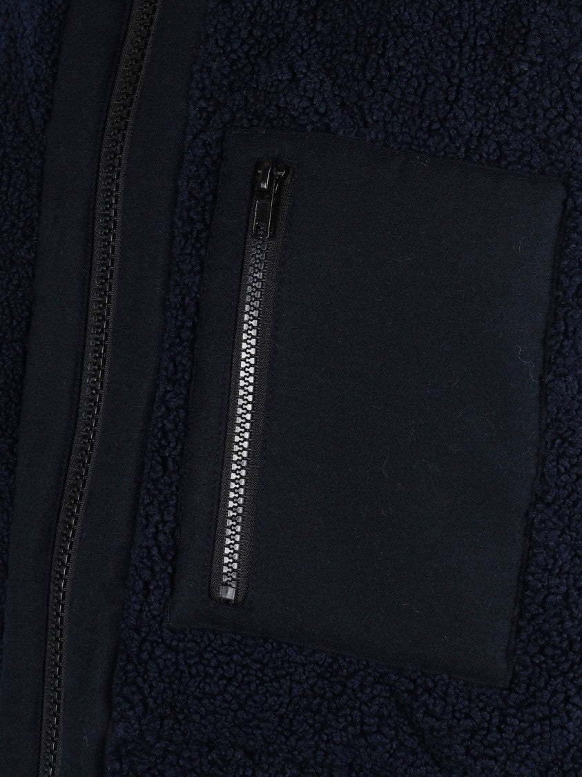 Ballantyne Reversible Double-Faced Vest With High Collar And Zip Closure