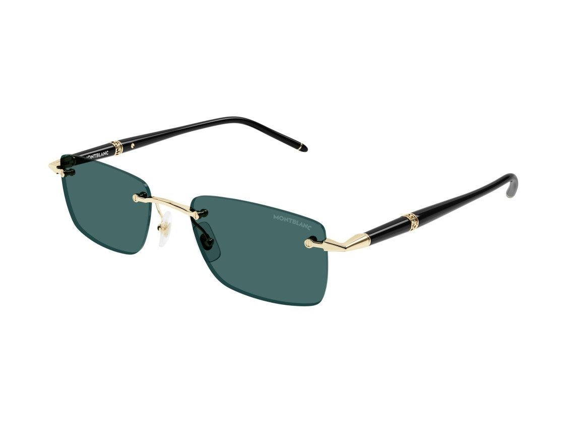 Montblanc Gold Mb0344s Rimless Square Sunglasses