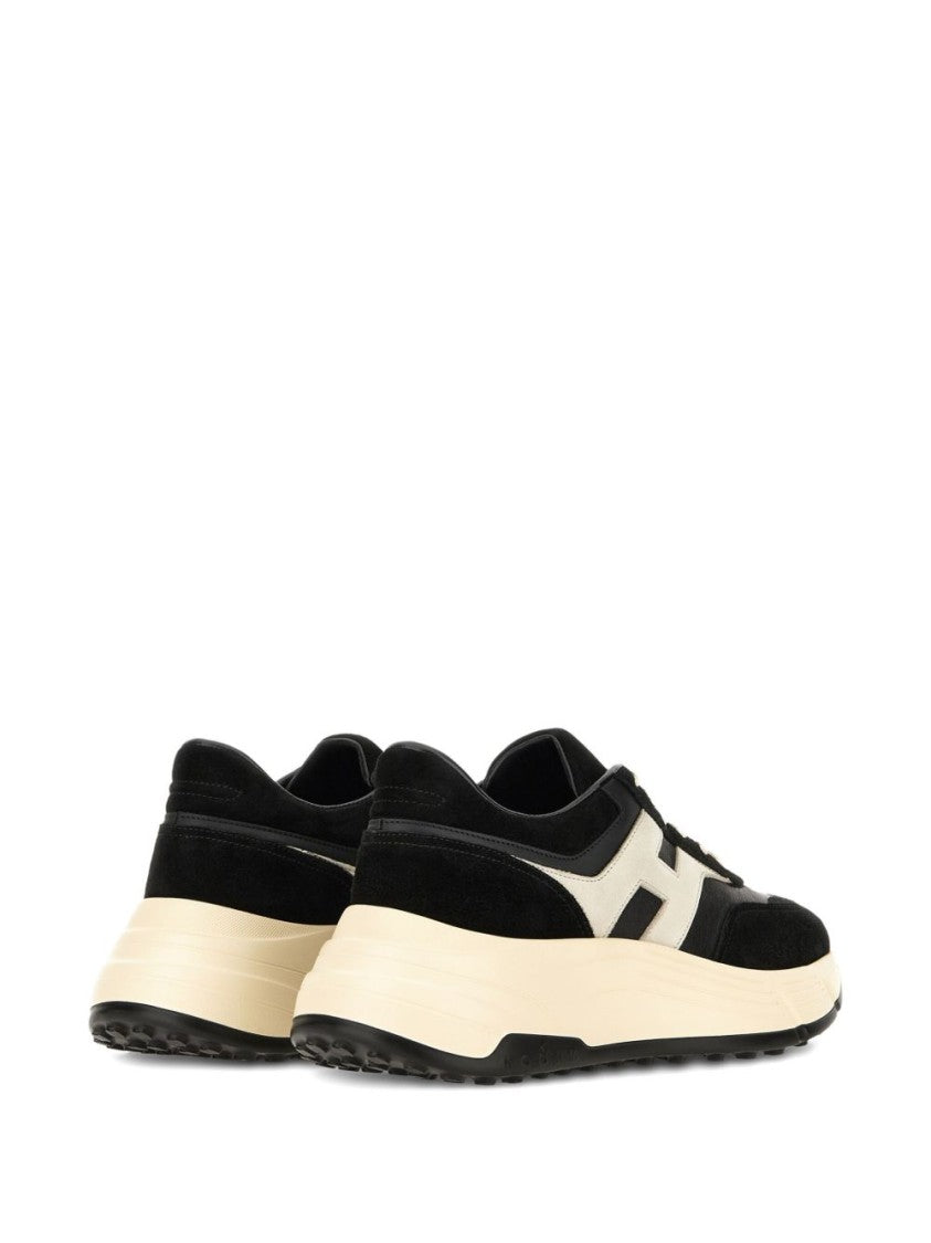 Hogan Nero E Bianco Sneakers With Textured Finish