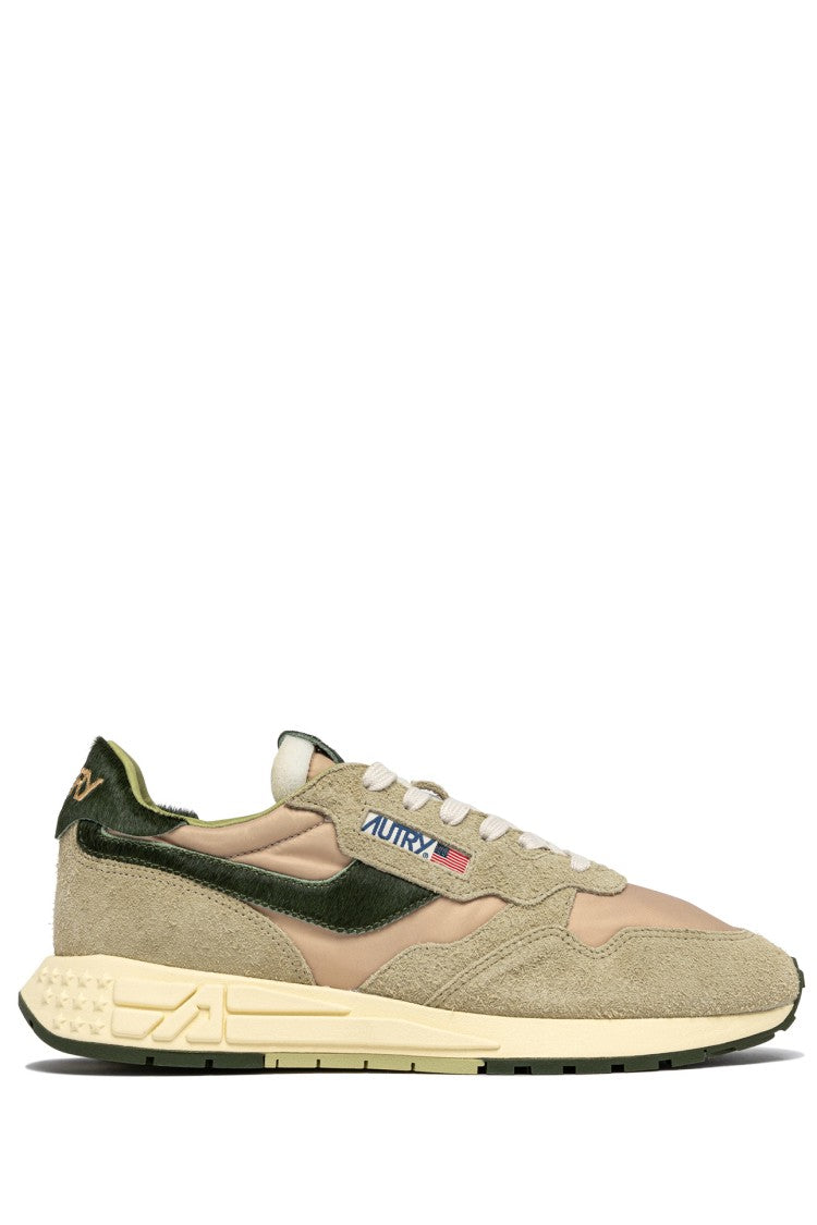 Autry Reelwind Suede Nylon Green Sneakers