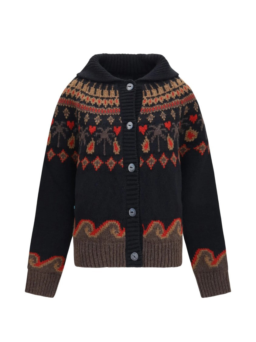 Alanui Multicolor Geometric Floral Knit Jacket