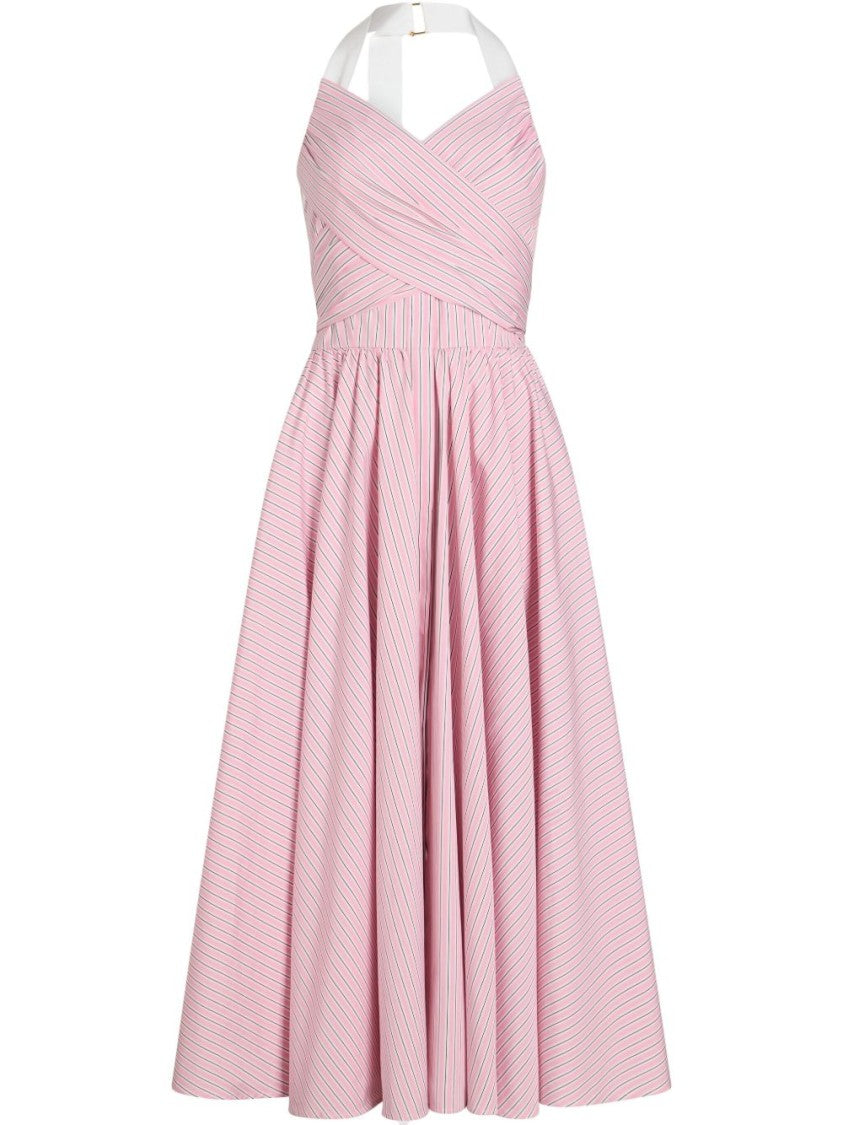 Patou Halter Neck Maxi Dress With Flowing Skirt