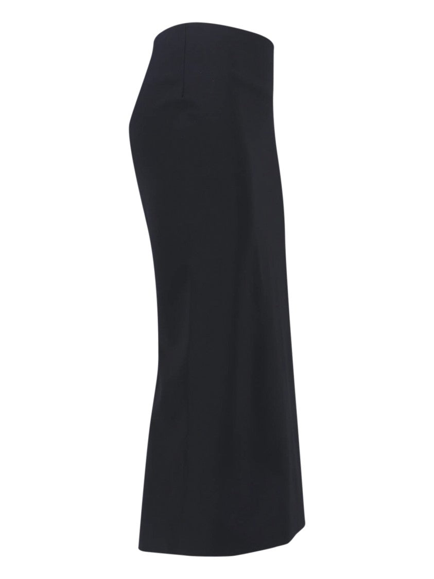 Jil Sander Black Midi Skirt With Rear Slit