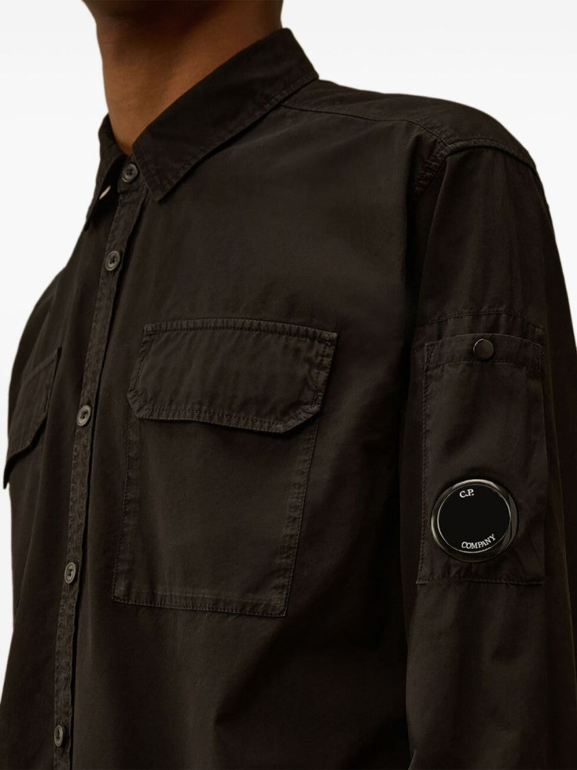 C.P. Company Classic Button-Down Shirt With Logo Patch