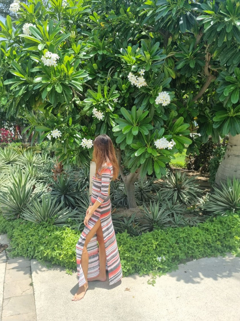 Hawa Made From Love Ayana Knit Stripes Maxi Dress