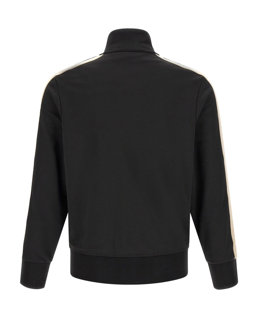 Palm Angels Black Classic Logo High-Collar Track Jacket