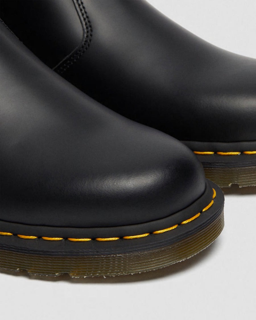 Dr. Martens Chelsea Boot With Distinctive Yellow Stitching And Comfortable Sole