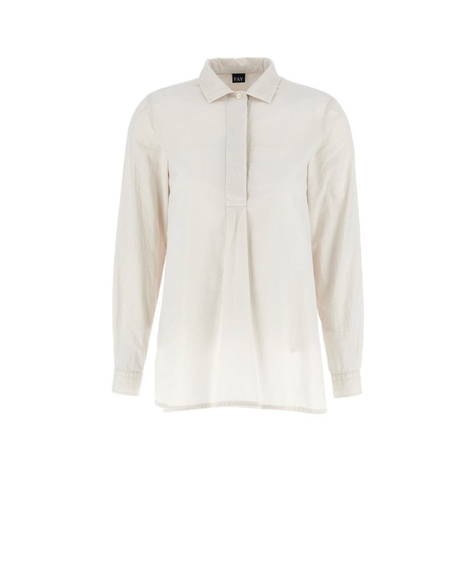 Fay Long-Sleeved Blouse With Classic Collar