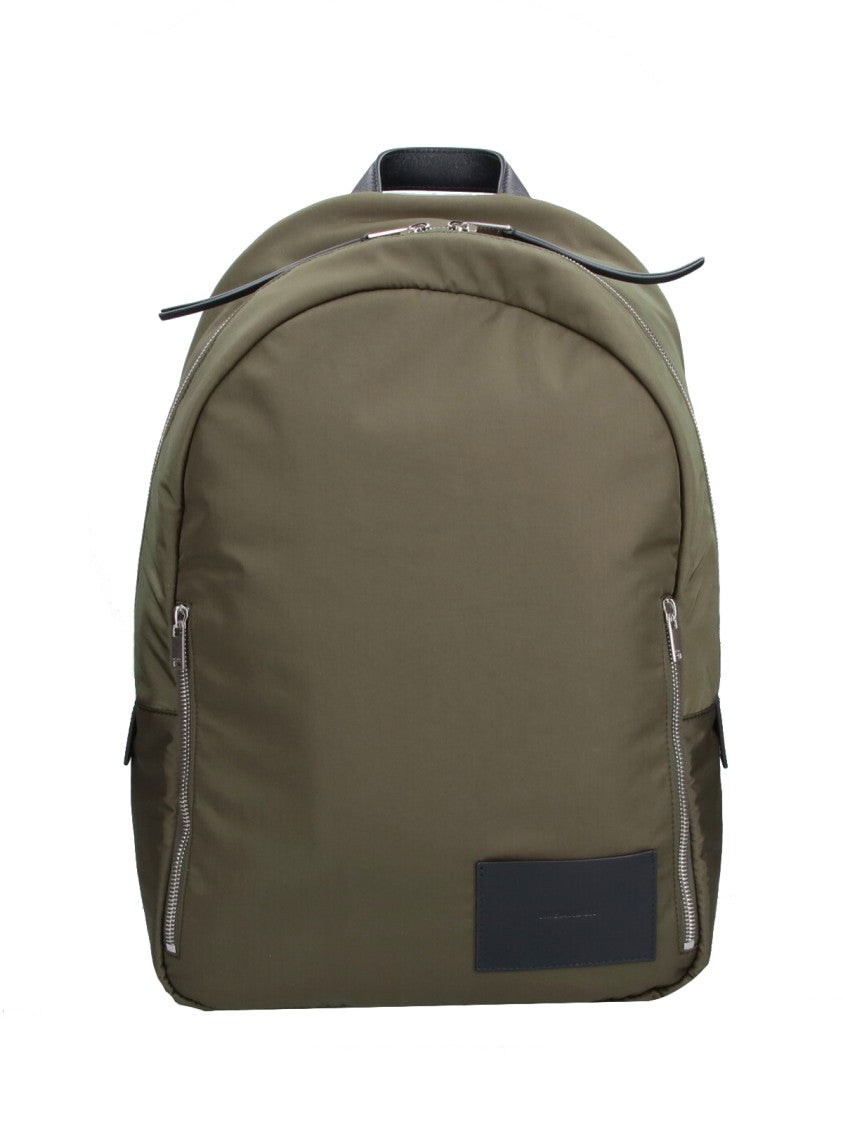 Jil Sander Green Urban Double Zip Fabric Backpack