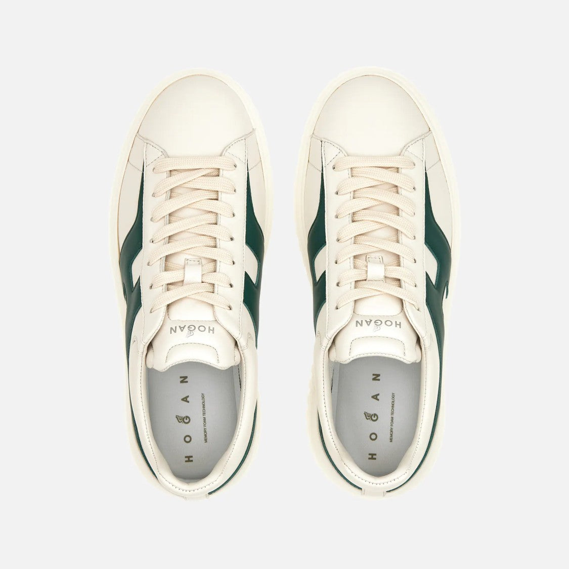 Hogan H-Stripes H Spezzata Sneakers With Lace-Up Design