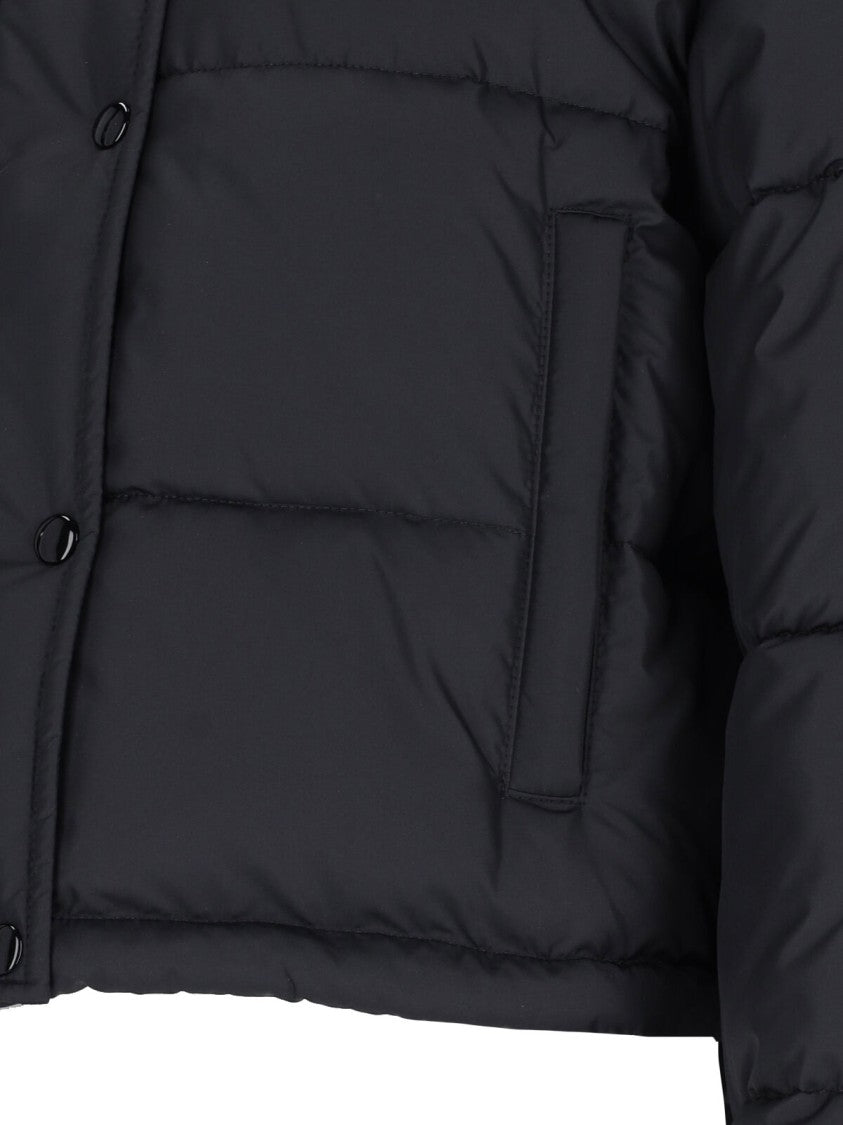 Courrèges Logo Crop Puffer Jacket – Black