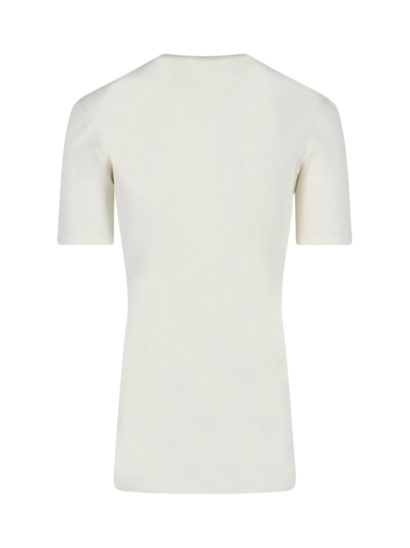 Dolce & Gabbana Minimalist White T-Shirt With Crew Neckline