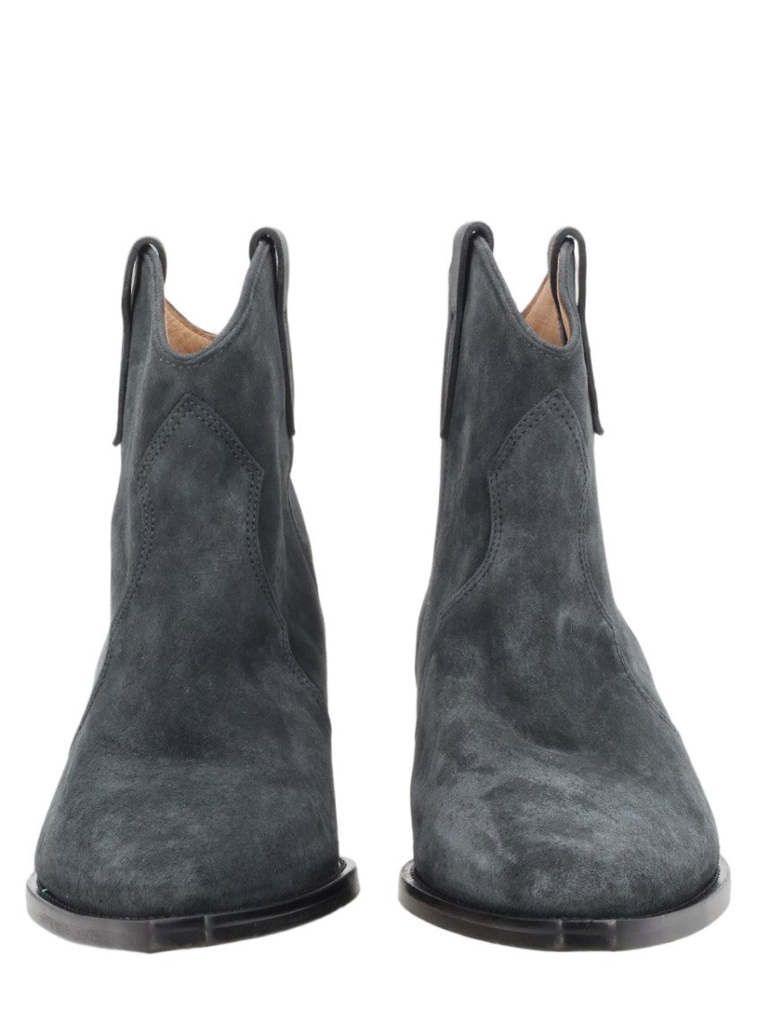 Isabel Marant Dewina Pointed Toe Calf Suede Ankle Boots