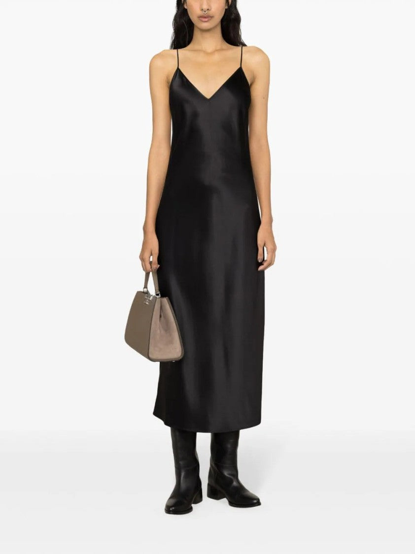 Joseph Clea Silk Satin Flared Dress