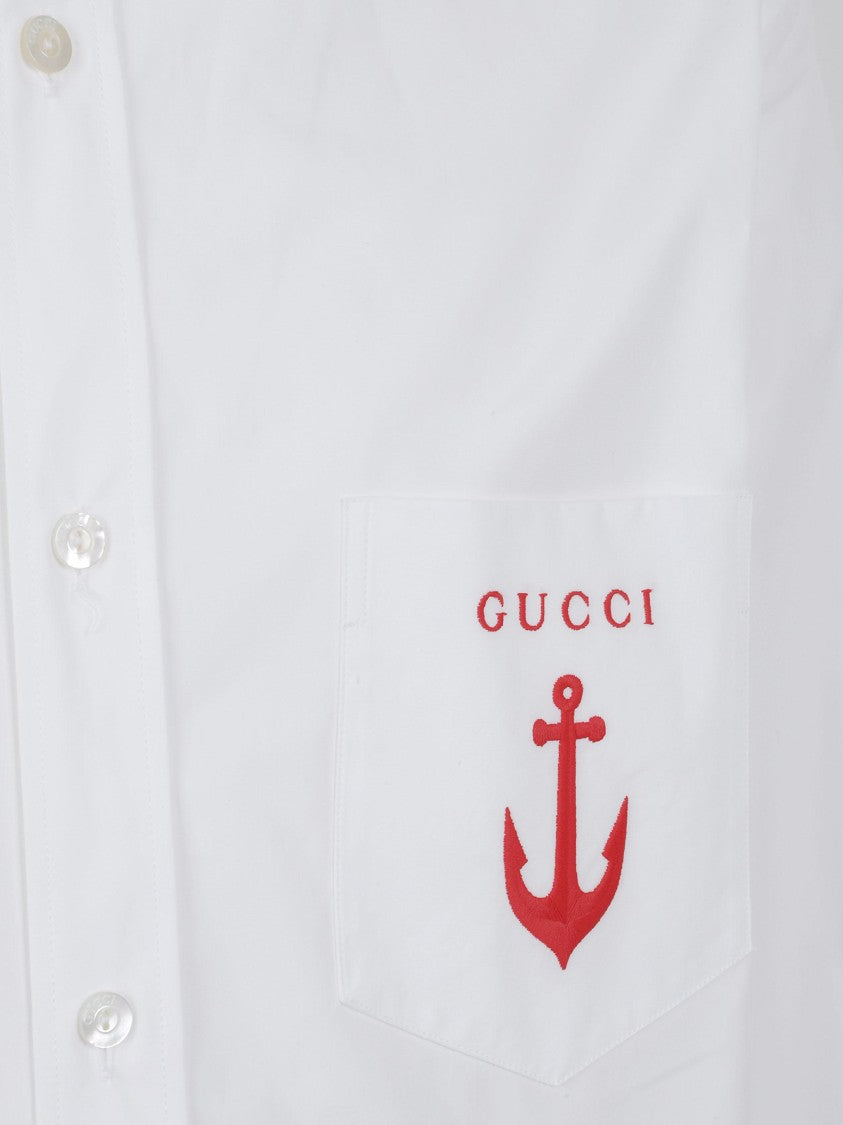 Gucci Relaxed Fit White Cotton Shirt