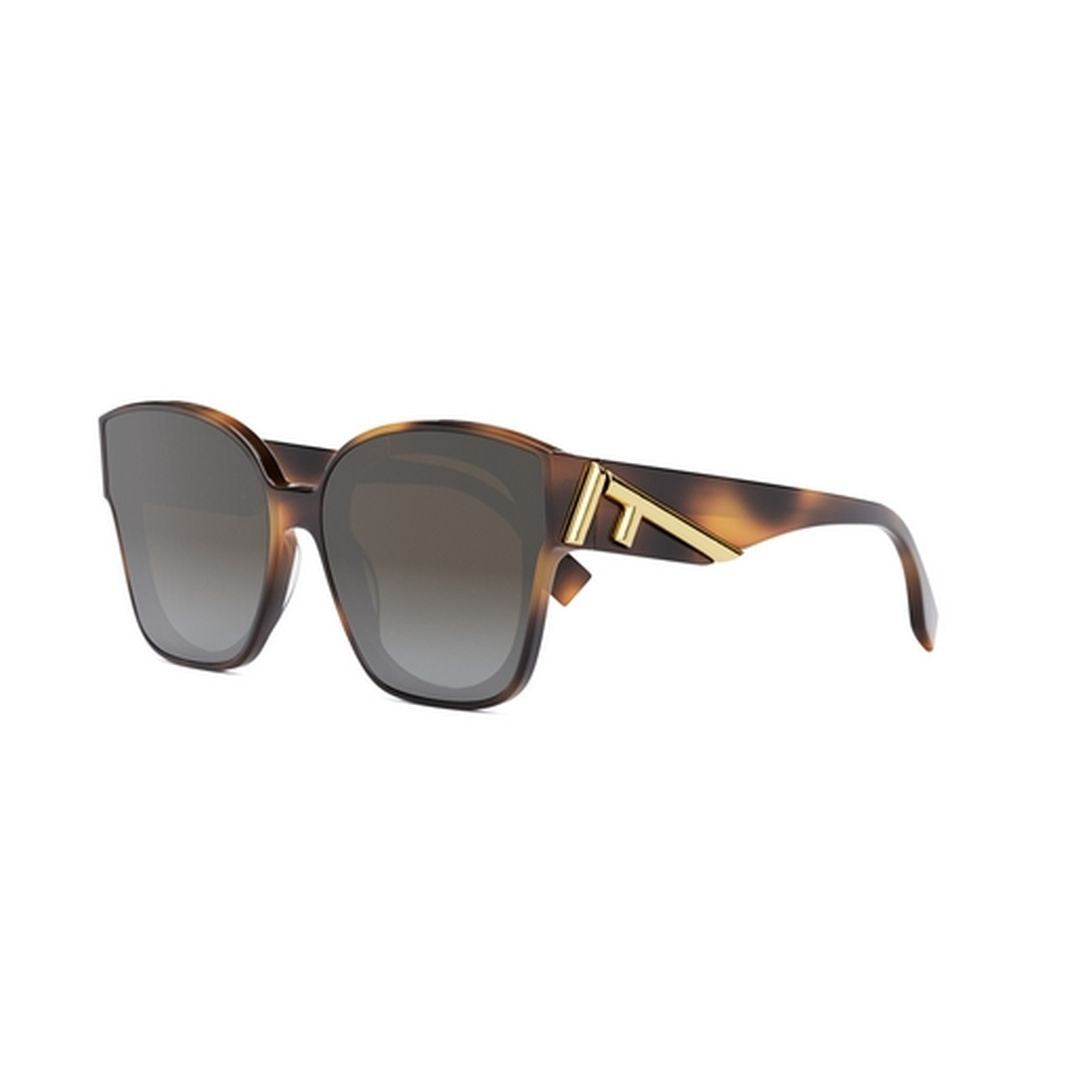 Fendi Brown Fe40098i Square Tortoiseshell Sunglasses