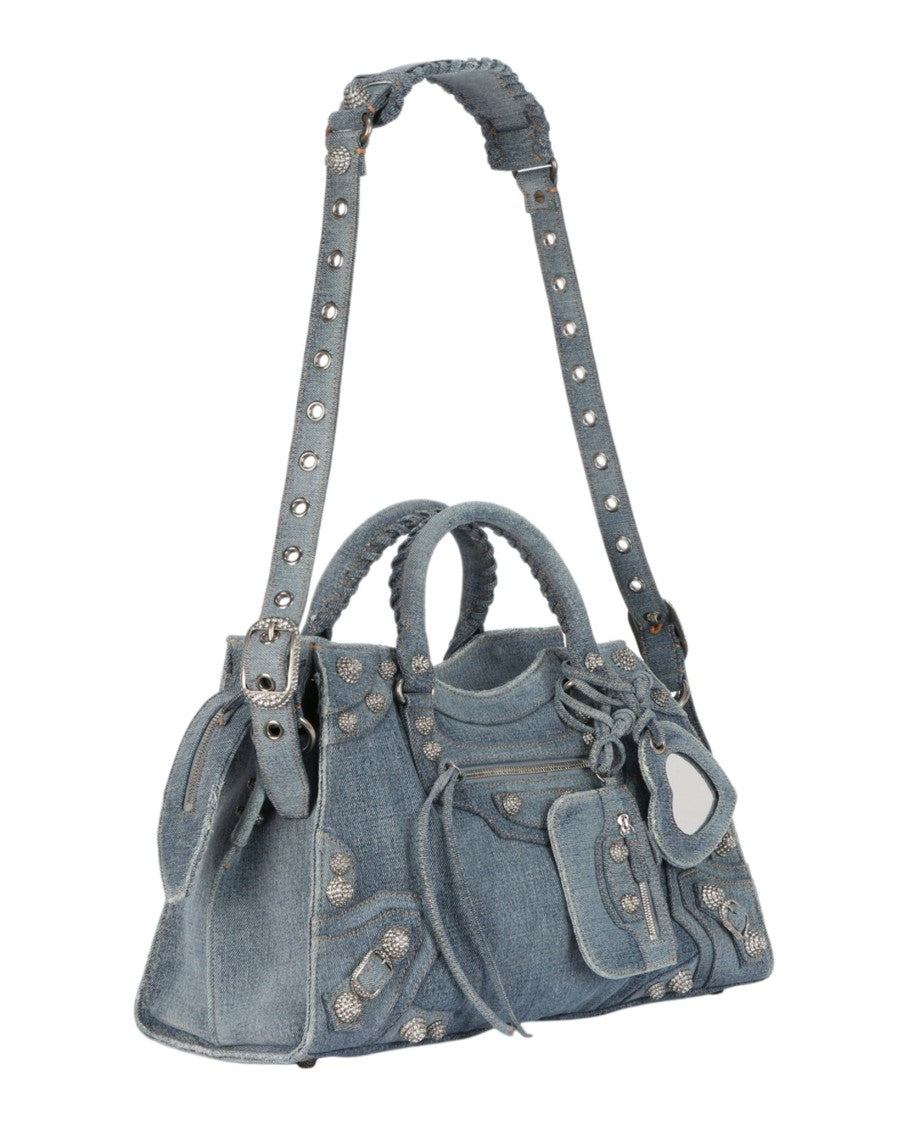 Balenciaga Neo Cagole City Bag In Denim