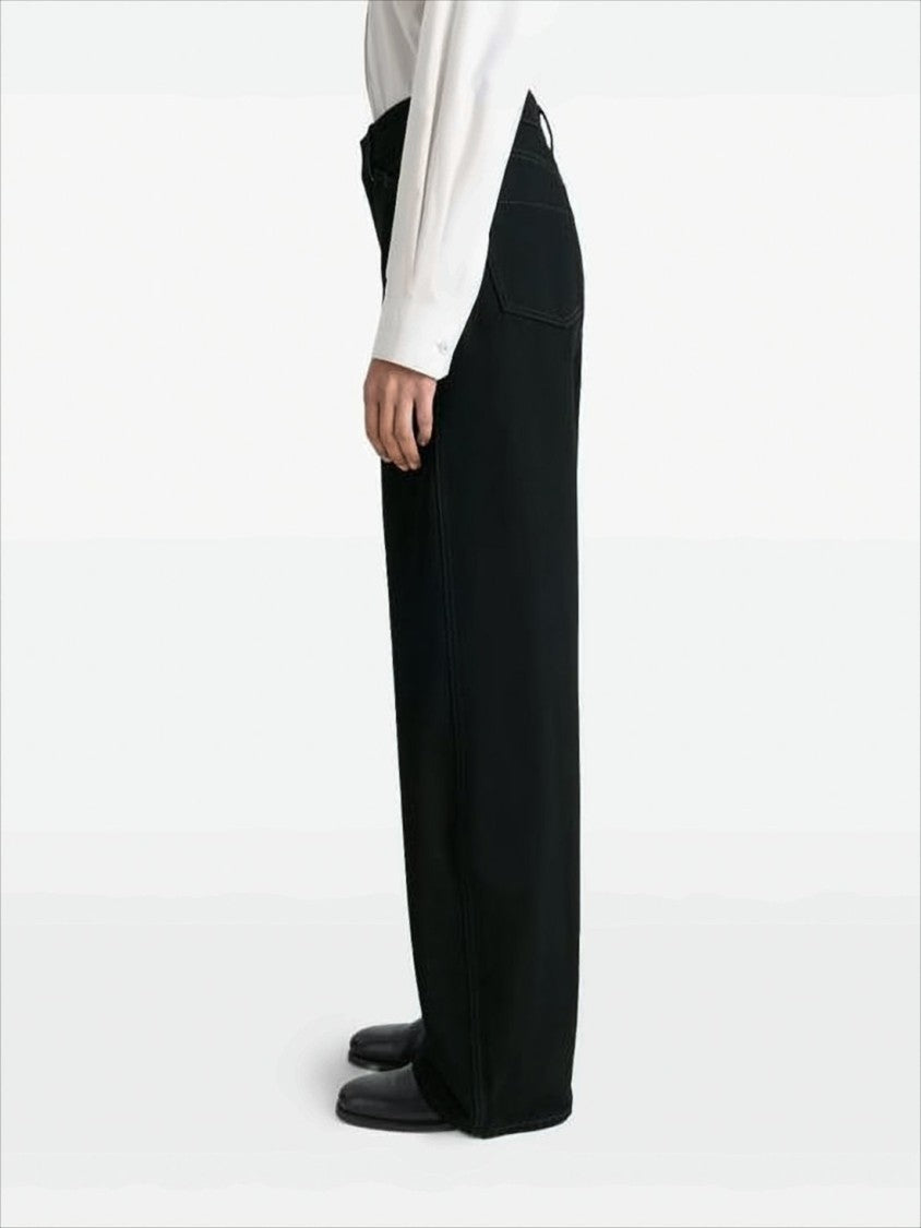 Lemaire Wide-Leg Denim Trousers With High Waist